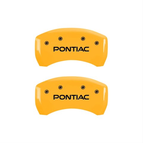 MGP 4 Caliper Covers Engraved Front & Rear Pontiac Yellow Finish Black Char 2010 Pontiac G6 thumbnail 2