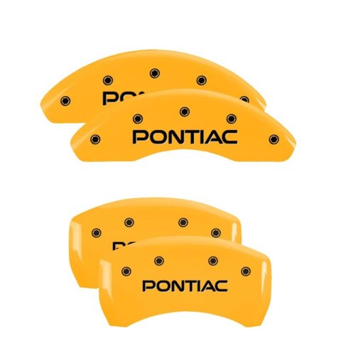 MGP 4 Caliper Covers Engraved Front & Rear Pontiac Yellow Finish Black Char 2010 Pontiac G6 thumbnail 3