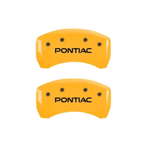 MGP 4 Caliper Covers Engraved Front & Rear Pontiac Yellow Finish Black Char 2010 Pontiac G6 thumbnail 9