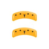 MGP 4 Caliper Covers Engraved Front Pontiac Rear Arrow Yellow Finish Blk Char 1997 Pontiac Firebird thumbnail 5