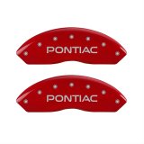 MGP 4 Caliper Covers Engraved Front Pontiac Rear Arrow Red Finish Silver Char 2007 Pontiac Solstice thumbnail 1