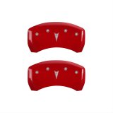 MGP 4 Caliper Covers Engraved Front Pontiac Rear Arrow Red Finish Silver Char 2007 Pontiac Solstice thumbnail 2
