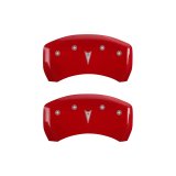 MGP 4 Caliper Covers Engraved Front Pontiac Rear Arrow Red Finish Silver Char 2007 Pontiac Solstice thumbnail 9
