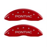 MGP 4 Caliper Covers Engraved Front Pontiac Rear Arrow Red Finish Silver Char 04 Pontiac Bonneville thumbnail 1