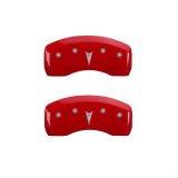 MGP 4 Caliper Covers Engraved Front Pontiac Rear Arrow Red Finish Silver Char 04 Pontiac Bonneville thumbnail 2