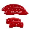 MGP 4 Caliper Covers Engraved Front Pontiac Rear Arrow Red Finish Silver Char 04 Pontiac Bonneville thumbnail 8