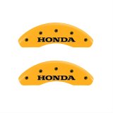 MGP 4 Caliper Covers Engraved Front & Rear Honda Yellow Finish Black Char 2010 Honda CR-V thumbnail 1