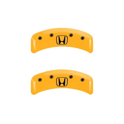 MGP 4 Caliper Covers Engraved Front Honda Rear H Logo Yellow Finish Black Char 2003 Honda Element thumbnail 1
