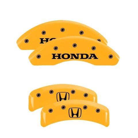 MGP 4 Caliper Covers Engraved Front Honda Rear H Logo Yellow Finish Black Char 2003 Honda Element thumbnail 5