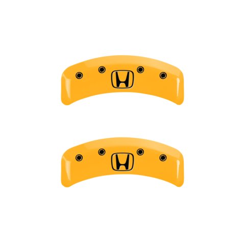 MGP 4 Caliper Covers Engraved Front Honda Rear H Logo Yellow Finish Black Char 2003 Honda Element thumbnail 9