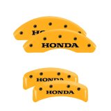 MGP 4 Caliper Covers Engraved Front & Rear Honda Yellow Finish Black Char 2003 Honda Element thumbnail 7