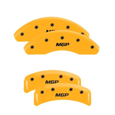 MGP 4 Caliper Covers Engraved Front & Rear MGP Yellow Finish Black Char 2003 Honda Element thumbnail 6