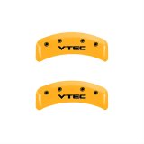 MGP 4 Caliper Covers Engraved Front & Rear Vtech Yellow Finish Black Char 2003 Honda Element thumbnail 2