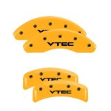 MGP 4 Caliper Covers Engraved Front & Rear Vtech Yellow Finish Black Char 2003 Honda Element thumbnail 3