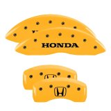MGP 4 Caliper Covers Engraved Front Honda Rear H Logo Yellow Finish Black Char 2009 Honda Ridgeline thumbnail 6