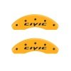 MGP 2 Caliper Covers Engraved Front 2015/Civic Yellow Finish Black Char 2011 Honda Civic thumbnail 7