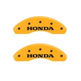 MGP 2 Caliper Covers Engraved Front Honda Yellow Finish Black Characters 2007 Honda Civic thumbnail 2