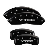 MGP 4 Caliper Covers Engraved Front & Rear Honda Yellow Finish Black Char 2004 Honda Accord thumbnail 6
