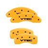 MGP 4 Caliper Covers Engraved Front & Rear Vtech Yellow Finish Black Char 2004 Honda Accord thumbnail 8