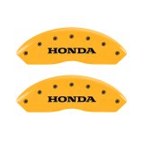 MGP 4 Caliper Covers Engraved Front & Rear Honda Yellow Finish Black Char 2006 Honda Accord thumbnail 5