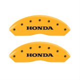 MGP 4 Caliper Covers Engraved Front Honda Rear H Logo Yellow Finish Black Char 2010 Honda Crosstour thumbnail 1