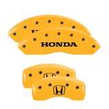 MGP 4 Caliper Covers Engraved Front Honda Rear H Logo Yellow Finish Black Char 2010 Honda Crosstour thumbnail 3