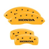 MGP 4 Caliper Covers Engraved F & R Honda Yellow Finish Black Char 2011 Honda Accord Crosstour thumbnail 4