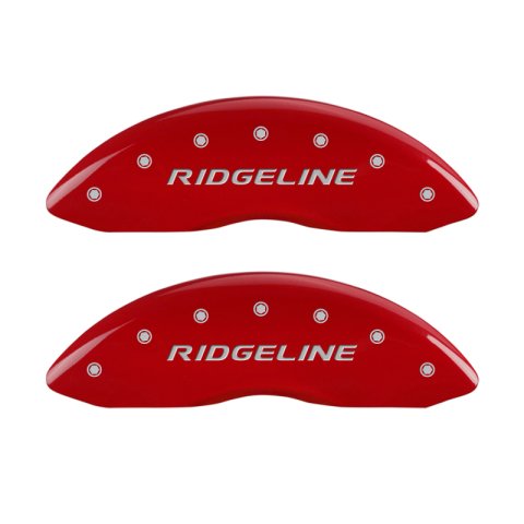 MGP 4 Caliper Covers Engraved Front & Rear Ridgeline Red Finish Silver Char 2017 Honda Ridgeline thumbnail 5