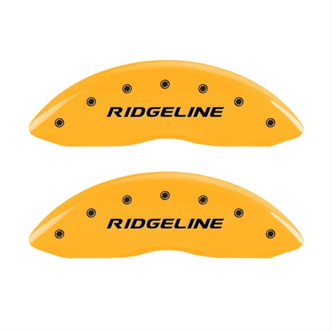 MGP 4 Caliper Covers Engraved Front & Rear Ridgeline Yellow Finish Black Char 2019 Honda Ridgeline thumbnail 2