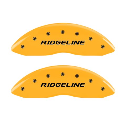 MGP 4 Caliper Covers Engraved Front & Rear Ridgeline Yellow Finish Black Char 2019 Honda Ridgeline thumbnail 4