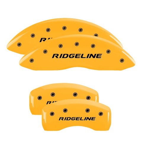 MGP 4 Caliper Covers Engraved Front & Rear Ridgeline Yellow Finish Black Char 2019 Honda Ridgeline thumbnail 5