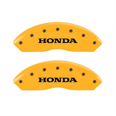 MGP 4 Caliper Covers Engraved Front Honda Rear H Logo Yellow Finish Black Char 2004 Honda Pilot thumbnail 1