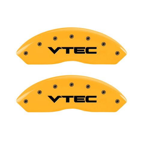 MGP 4 Caliper Covers Engraved Front & Rear Vtech Yellow Finish Black Char 2005 Honda Pilot thumbnail 6