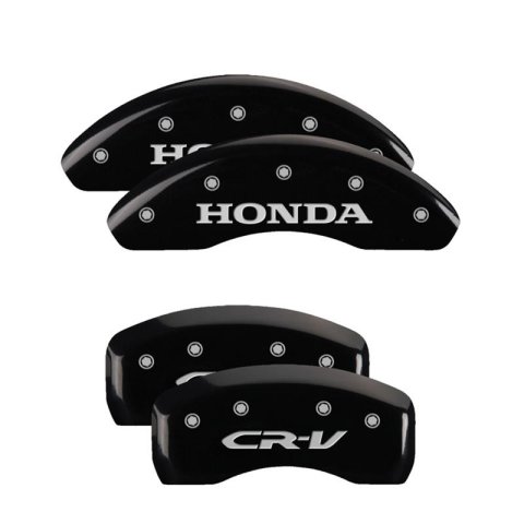 MGP 4 Caliper Covers Engraved Front Honda Rear CR-V Black Finish Silver Char 2018 Honda CR-V thumbnail 1