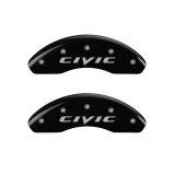 MGP 4 Caliper Covers Engraved Front & Rear MGP Yellow Finish Black Char 2017 Honda Civic thumbnail 3