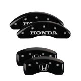 MGP 4 Caliper Covers Engraved Front Honda Rear H Logo Black Finish Silver Char 2017 Honda Civic thumbnail 1