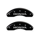 MGP 4 Caliper Covers Engraved Front & Rear Honda Black Finish Silver Char 2017 Honda Civic thumbnail 5