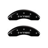 MGP 4 Caliper Covers Engraved Front & Rear I-Vtec Black Finish Silver Char 2010 Honda Civic thumbnail 3