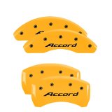 MGP 4 Caliper Covers Engraved Front Accord Rear Accord Yellow Finish Black Char 2018 Honda Accord thumbnail 2