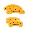 MGP 4 Caliper Covers Engraved Front Accord Rear Accord Yellow Finish Black Char 2018 Honda Accord thumbnail 5