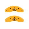 MGP 2 Caliper Covers Engraved Front Circle K/Kia Yellow Finish Black Char 2018 Kia Rio thumbnail 6