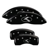MGP 4 Caliper Covers Engraved Front & Rear Circle K/Kia Black Finish Silver Char 2019 Kia Optima thumbnail 2
