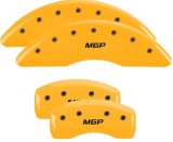 MGP 4 Caliper Covers Engraved Front & Rear MGP Yellow Finish Black Char 2017 Kia Sportage thumbnail 4