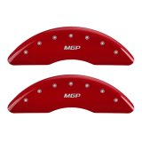 MGP 4 Caliper Covers Engraved Front & Rear MGP Red Finish Silver Char 2013 Mercedes-Benz SL550 thumbnail 4