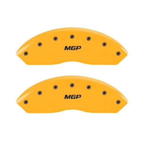 MGP 2 Caliper Covers Engraved Front MGP Yellow Finish Black Characters 2010 Mazda Tribute thumbnail 2