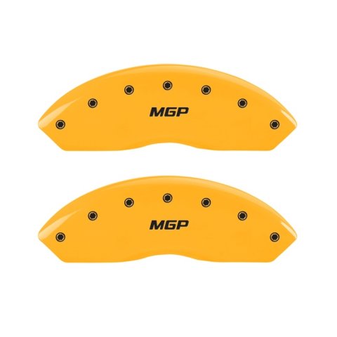 MGP 2 Caliper Covers Engraved Front MGP Yellow Finish Black Characters 2010 Mazda Tribute thumbnail 3