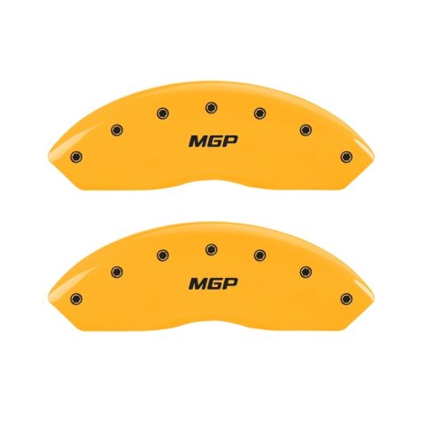 MGP 2 Caliper Covers Engraved Front MGP Yellow Finish Black Characters 2010 Mazda Tribute thumbnail 4