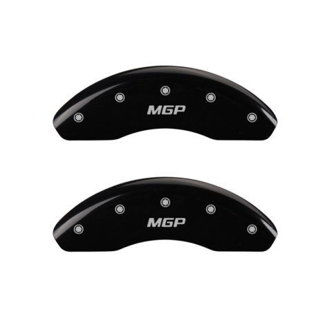 MGP 4 Caliper Covers Engraved Front & Rear MGP Black Finish Silver Char 2018 Hyundai Santa Fe Sport thumbnail 4