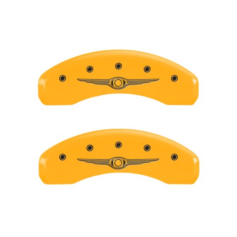 MGP 4 Caliper Covers Engraved F & R Chrysler Wing Yellow Finish Black Char 2004 Chrysler Pacifica thumbnail 9