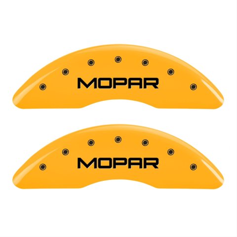 MGP 4 Caliper Covers Engraved Front & Rear Mopar Yellow Finish Black Char 2004 Chrysler Pacifica thumbnail 1